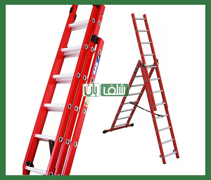 نردبان 9 متری 3 تیکه مخابراتی مدل پرشین برند آلوم راد